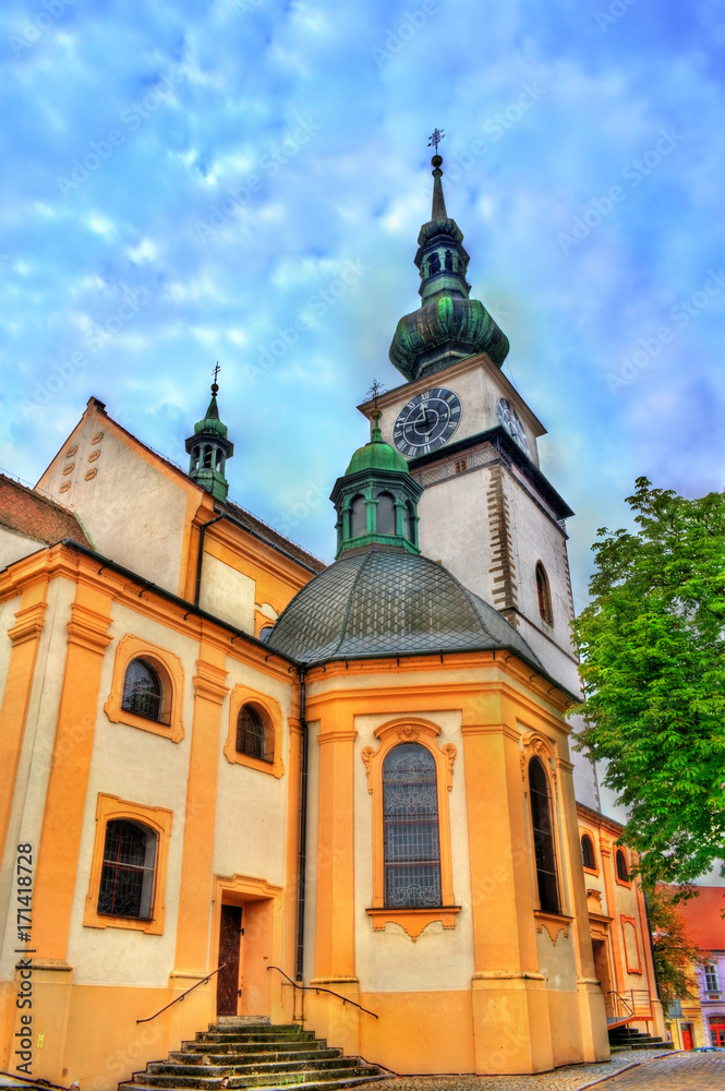 Fototapeta premium St. Martin church in Trebic, Czech Republic