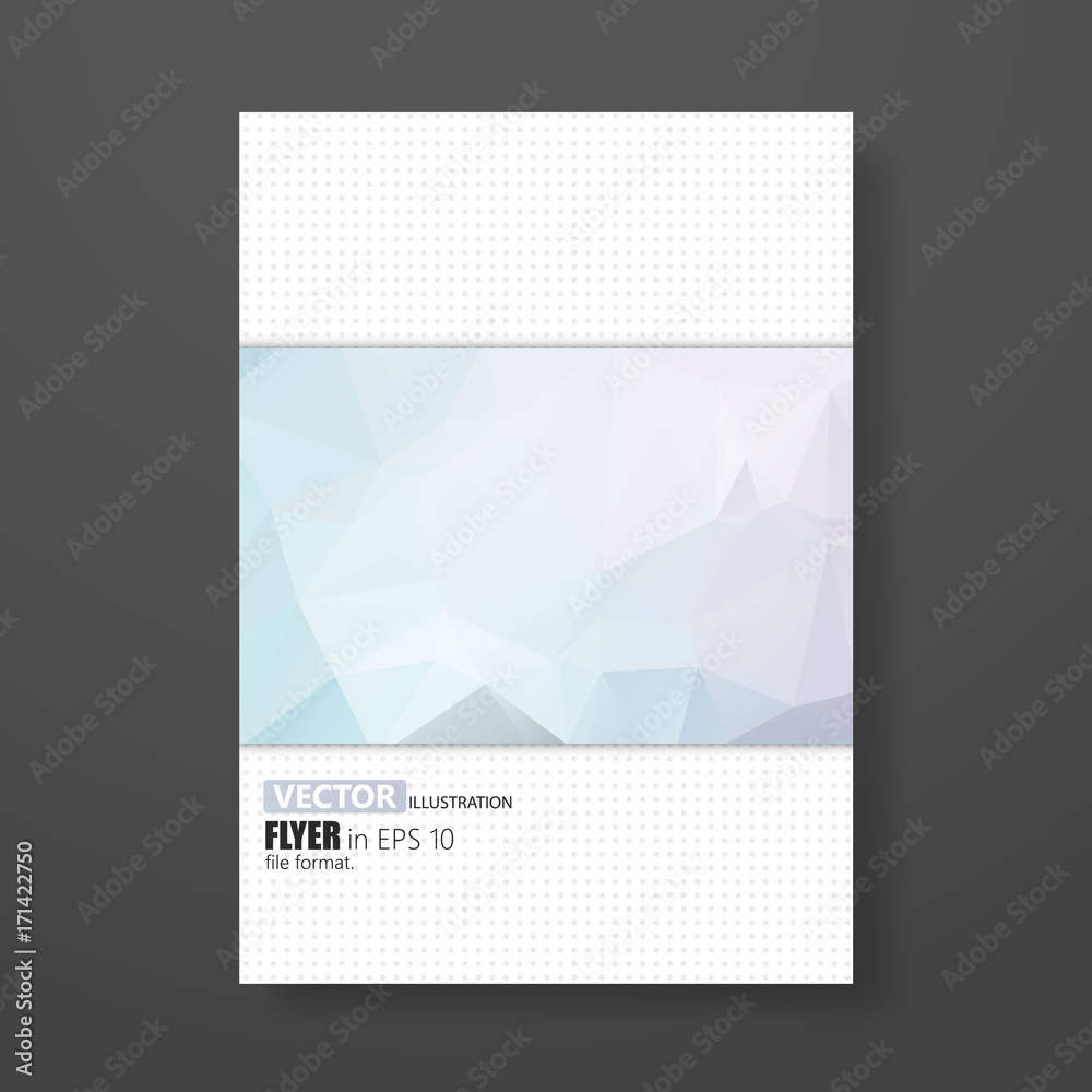 Abstract modern cover, report brochure, flyer design template with geometric triangular style, clean and modern concept. Vector eps 10
