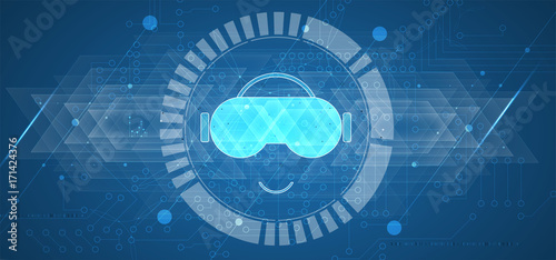 virtual reality in life future technology background