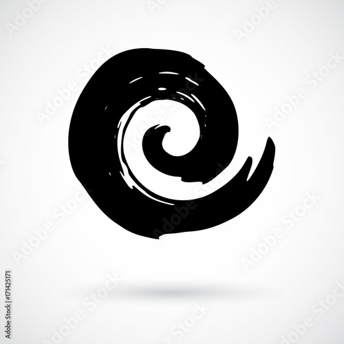 Hand painted swirl symbol