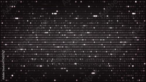 Dark Background with Programming Code. Data backdrop with Blur Effect. Vector Illustration with concept of Binary Computer Code. Technology Algorithm in Decryption and Encryption. Coding concept.