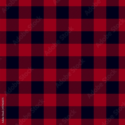 Dark red Lumberjack seamless pattern