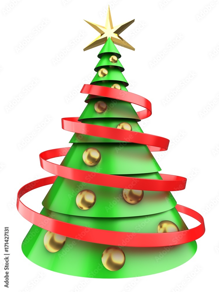 3d light green Christmas tree 3d light green Christmas tree