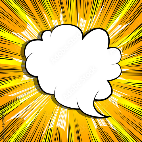 Vector illustrated comic book style background with speech bubbles.