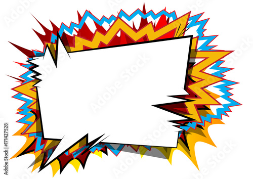 Vector illustrated comic book style background with speech bubbles.