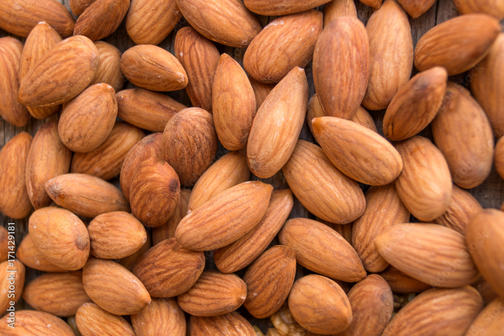 Almonds as a background, texture Almonds as a background, texture