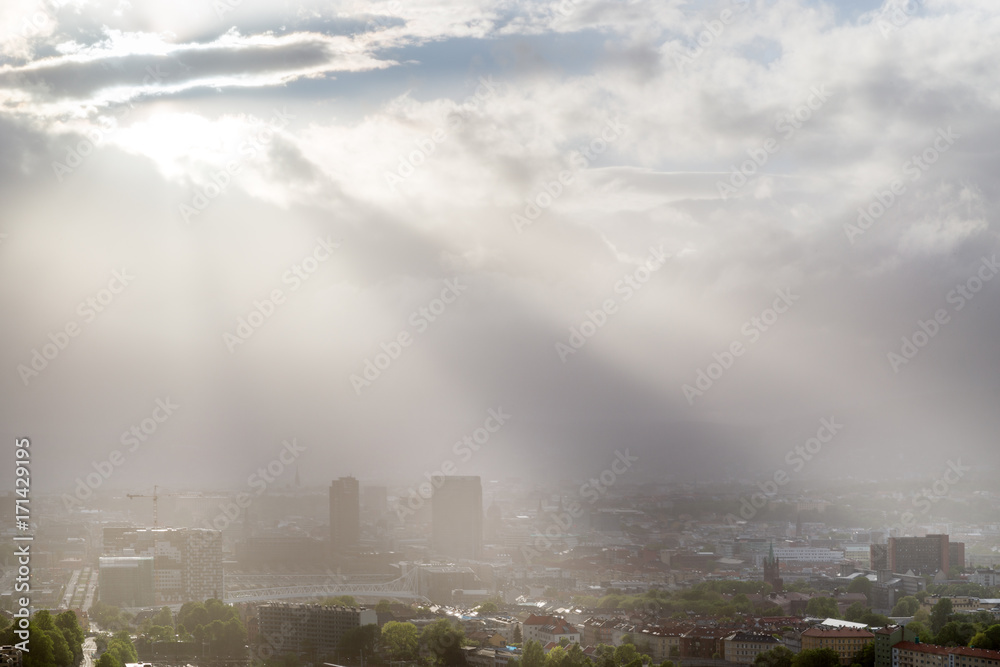 Heavy summer rain over Oslo Heavy summer rain over Oslo