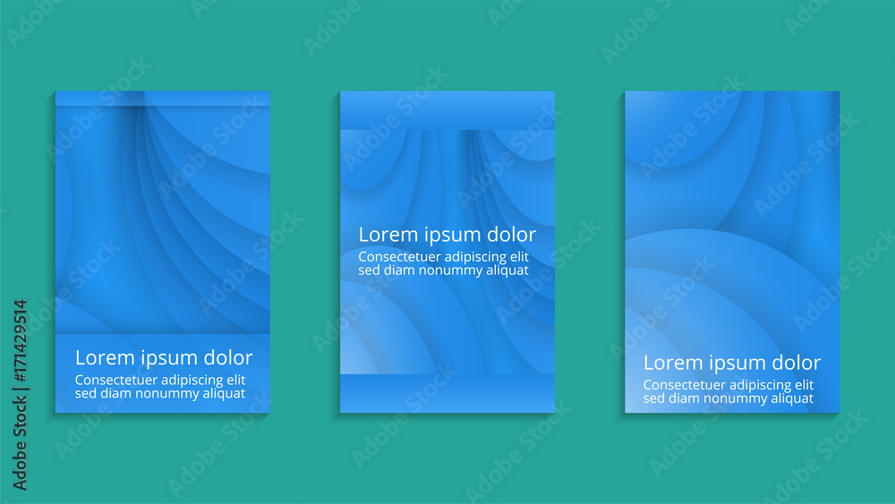 Fototapeta premium Geometric Cover Design. Abstract flyer design template. Vector illustration