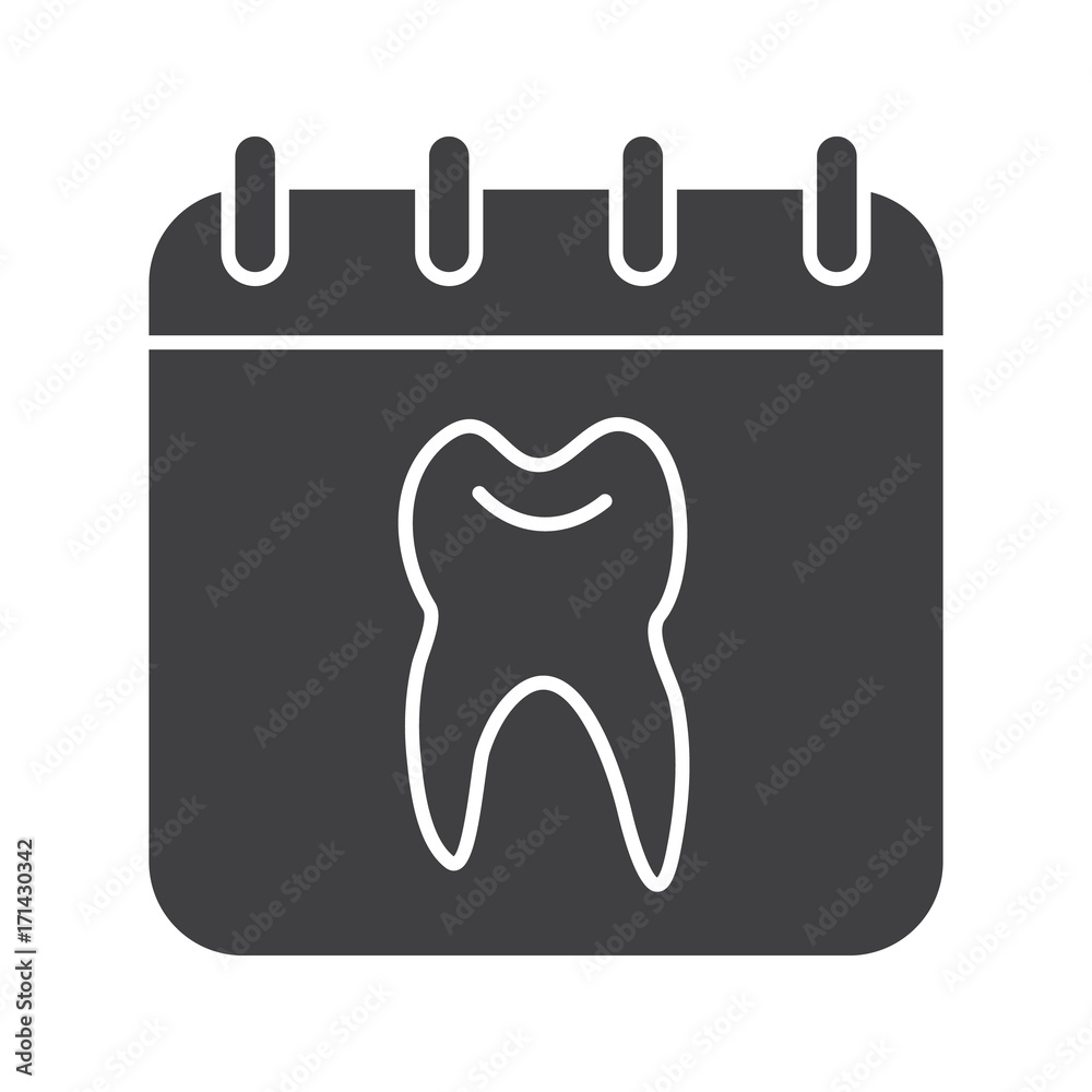 Dentist reception days schedule glyph icon Dentist reception days schedule glyph icon