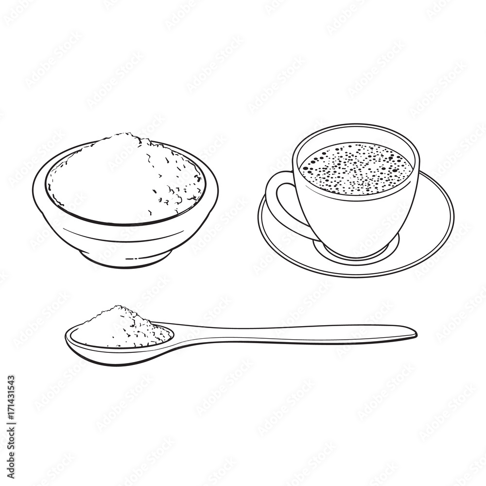 Black and white contour drawing, vector sketch cartoon hand drawn