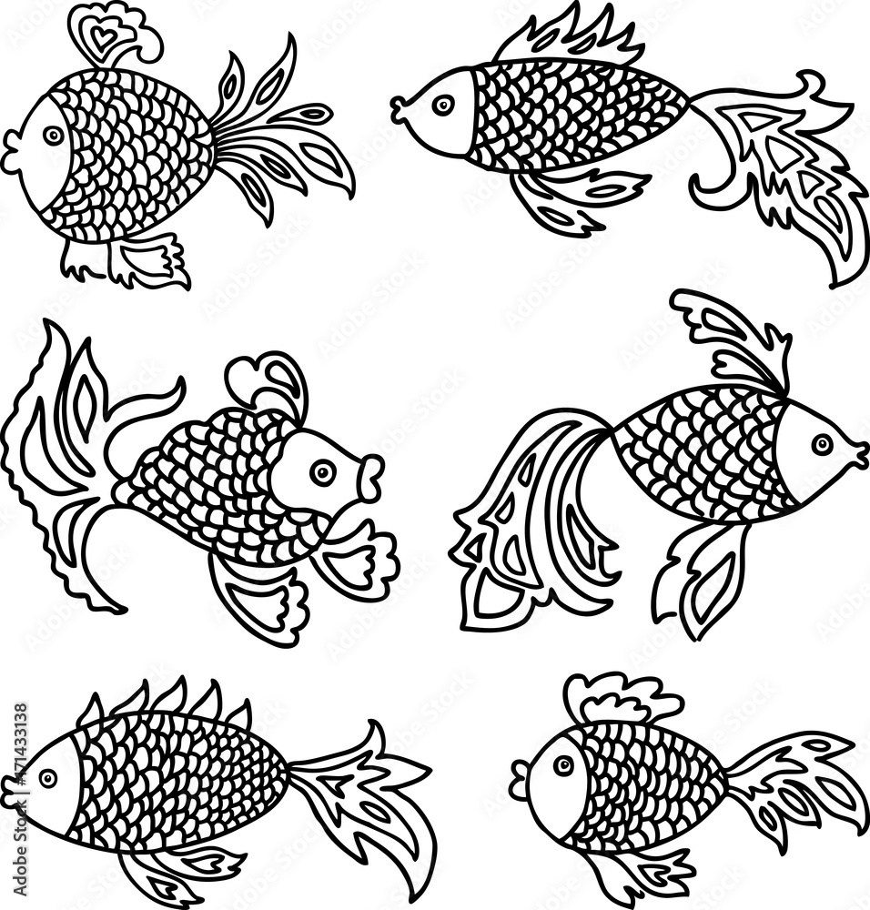 Imaginary decorative fishes Imaginary decorative fishes