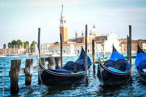 beautiful gondola in the venetian water © Anna_Anny