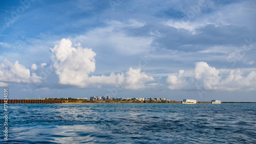 Skyline of Male, the capital of Maldives.
