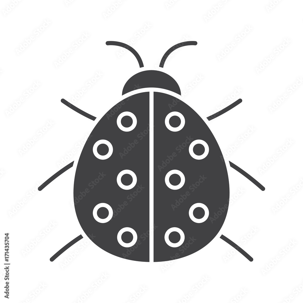 Ladybug glyph icon Ladybug glyph icon
