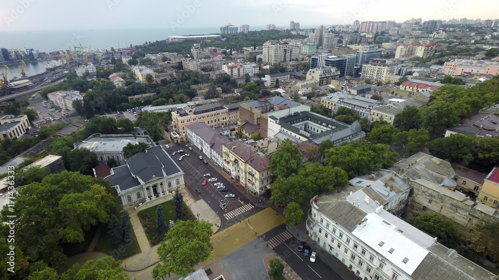 roofs of Odessa from air, Ukraine