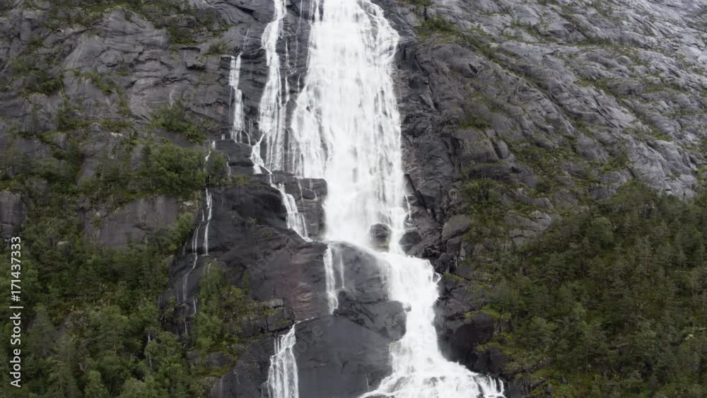 The Langfoss Waterfall The Langfoss Waterfall