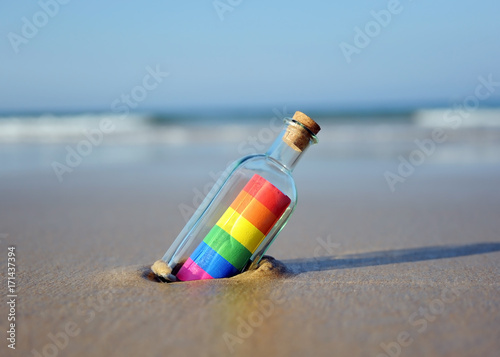 Gay pride, message in a bottle