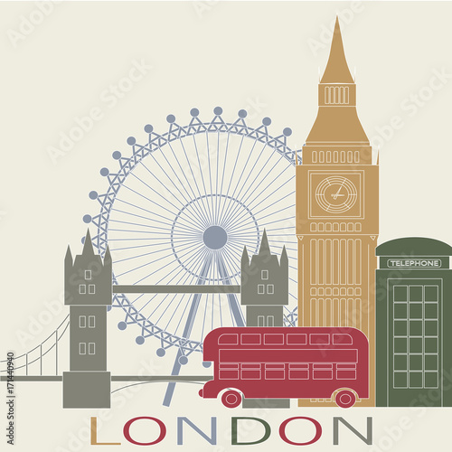 London vintage poster.