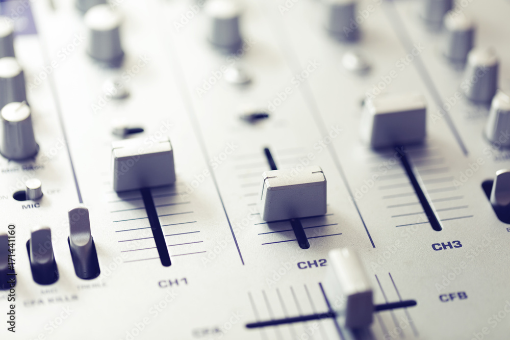 audio sound mixer. music recording studio equipment audio sound mixer. music recording studio equipment
