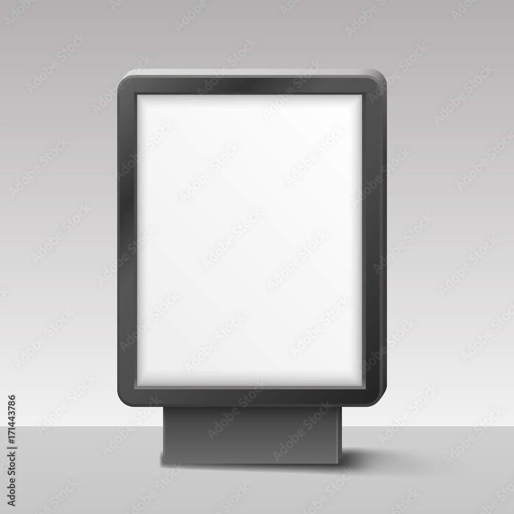 Blank Lightbox, or Signboard on white background. Vector illustration Blank Lightbox, or Signboard on white background. Vector illustration