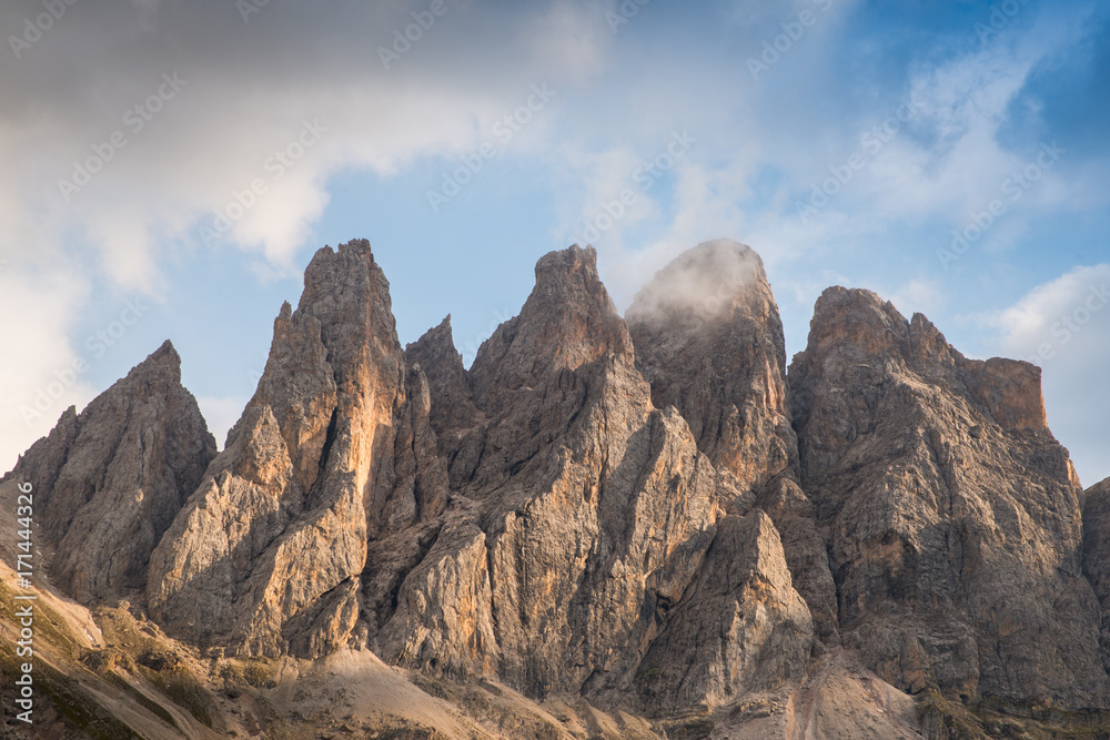Impressive mountain formation 'The Tre Cime di Lavaredo' ('Three Peaks' / 'Big Peak' 2999 m) in the morning light, Italy, South Tyrol, Dolomites Impressive mountain formation 'The Tre Cime di Lavaredo' ('Three Peaks' / 'Big Peak' 2999 m) in the morning light, Italy, South Tyrol, Dolomites