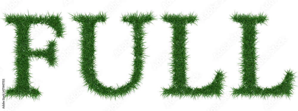 Full - 3D rendering fresh Grass letters isolated on whhite background. Full - 3D rendering fresh Grass letters isolated on whhite background.