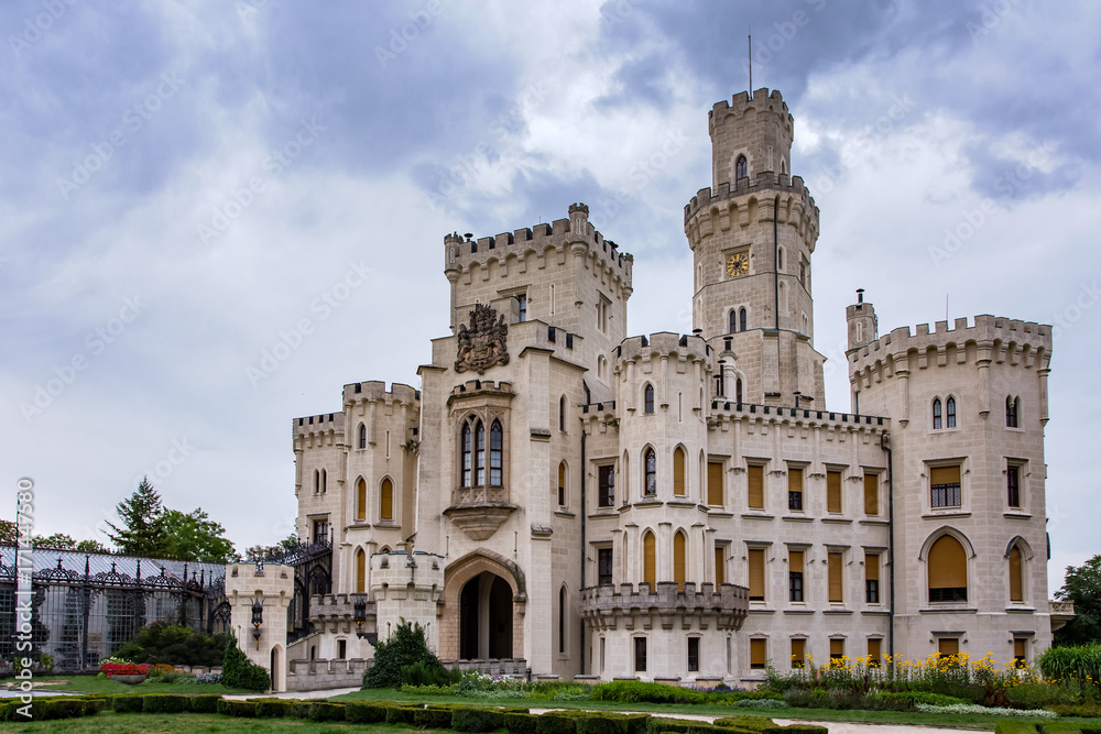 Hluboka nad Vltavou castle in Czech Republic