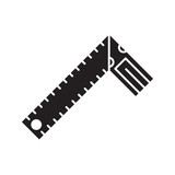 Set square glyph icon