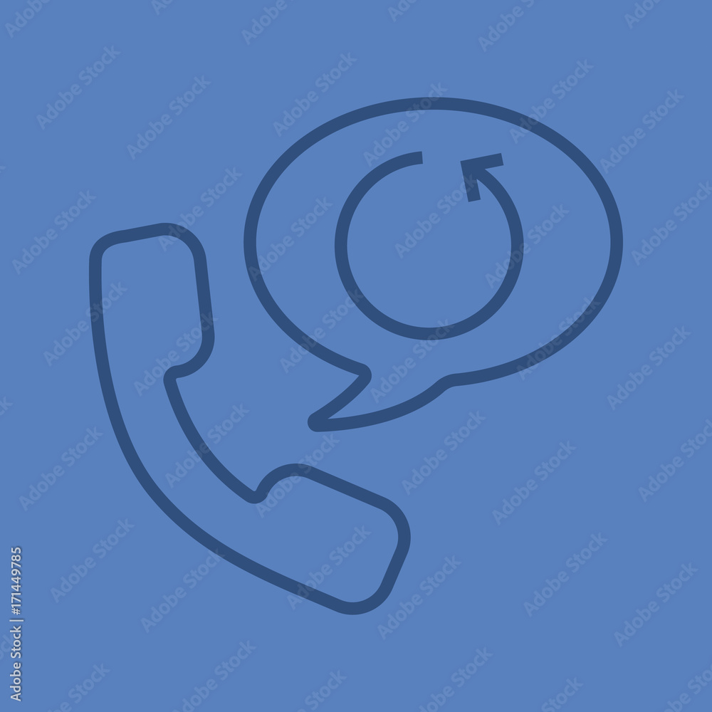 Call back service linear icon Call back service linear icon