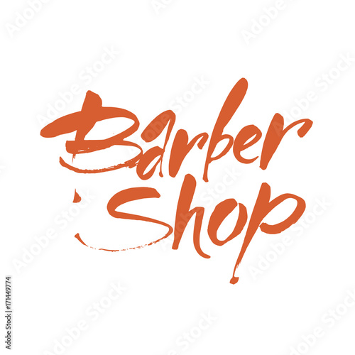 barber shop lettering