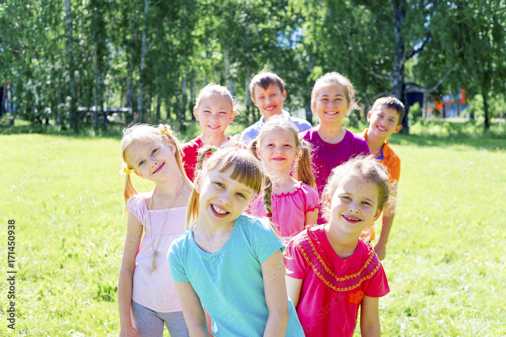 Fototapeta premium Kids outside in park