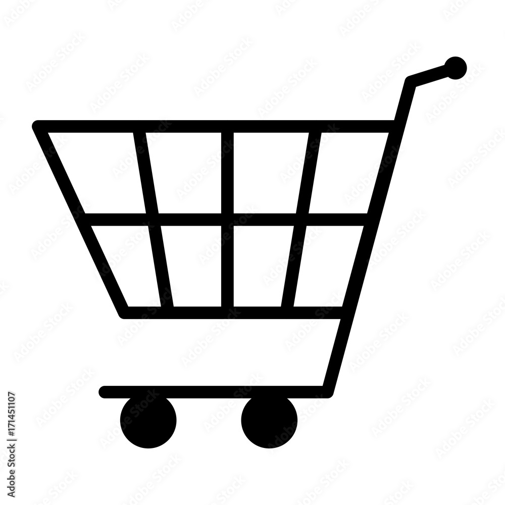shopping cart isolated icon shopping cart isolated icon