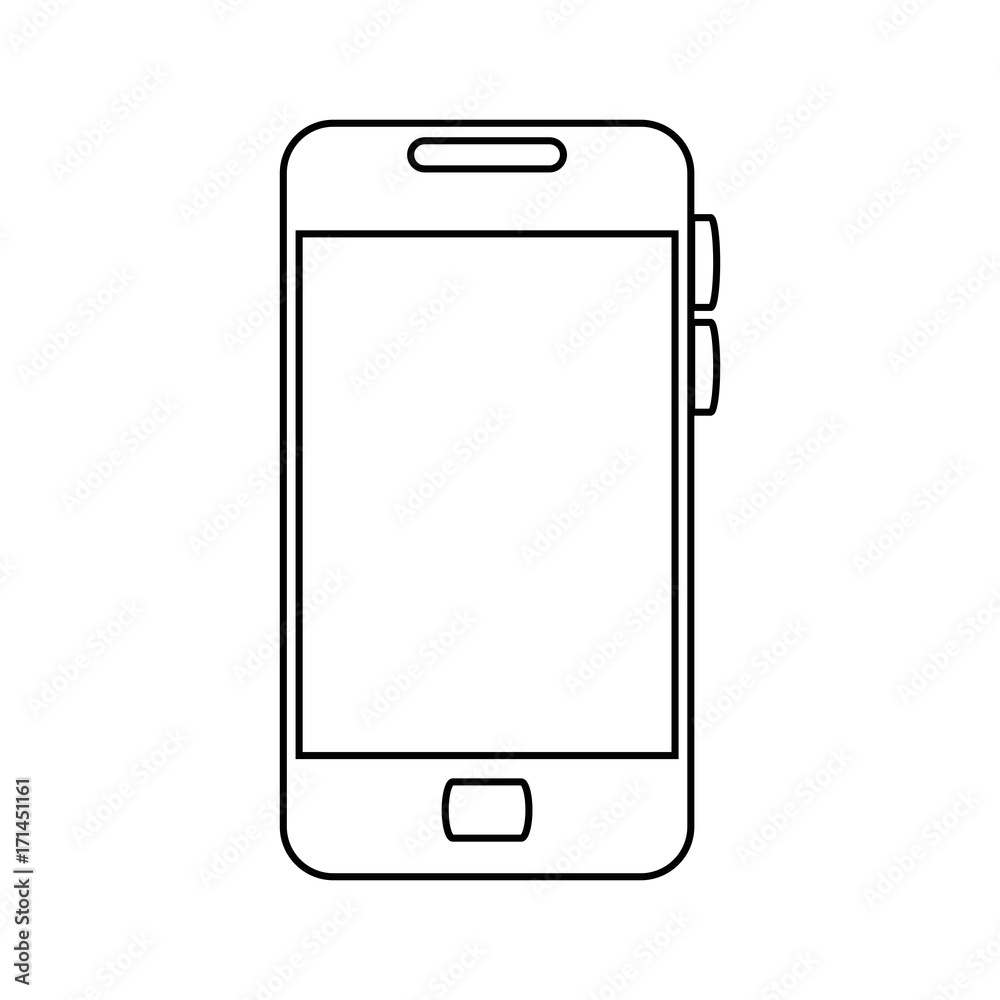 smartphone device isolated icon smartphone device isolated icon