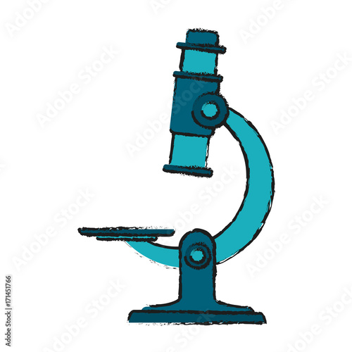 microscope science icon image vector illustration design