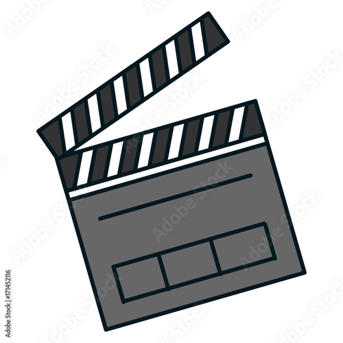 clapper board isolated icon vector illustration design