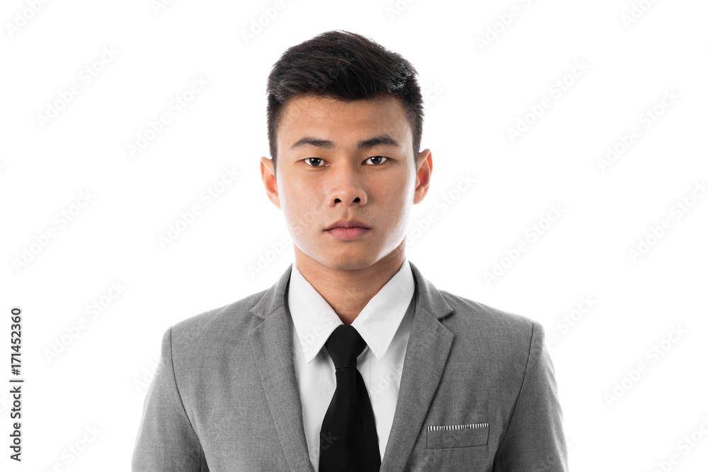 Portrait of a business man with suit. Isolated on white background Portrait of a business man with suit. Isolated on white background