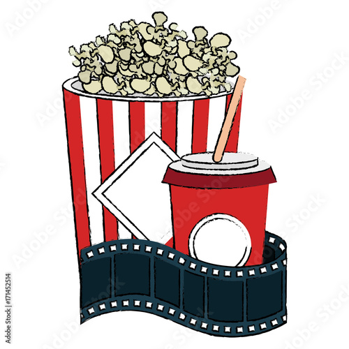 pop corn with soda and tape record