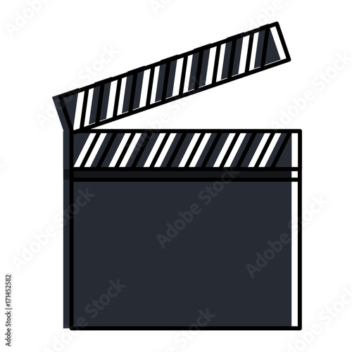 clapper board isolated icon