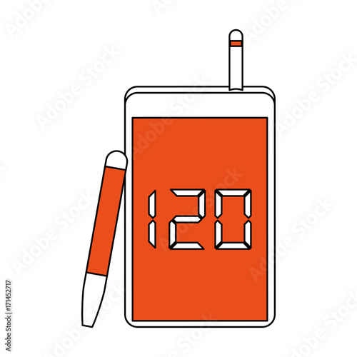 glucometer healthcare icon image vector illustration design