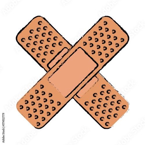 cure bandages isolated icon