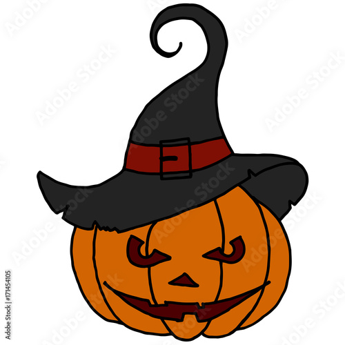 Hand Drawn Halloween Set. Pumpkin.
