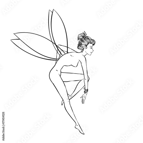 Vector illustration of beautiful fairy
