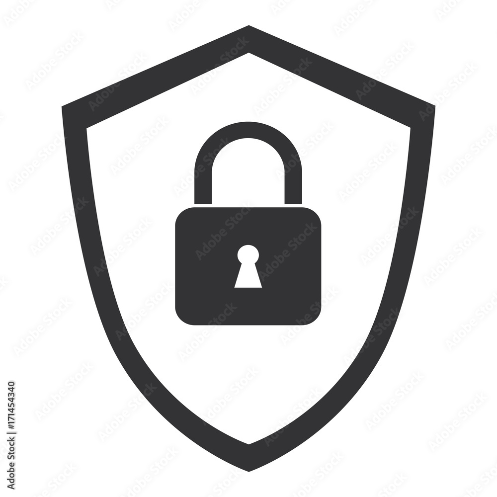shield with safe padlock isolated icon vector illustration design shield with safe padlock isolated icon vector illustration design