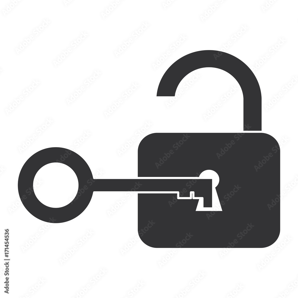 safe padlock with key vector illustration design safe padlock with key vector illustration design