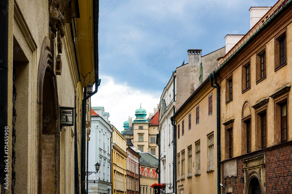 Fototapeta premium antique building view in Krakow, Poland