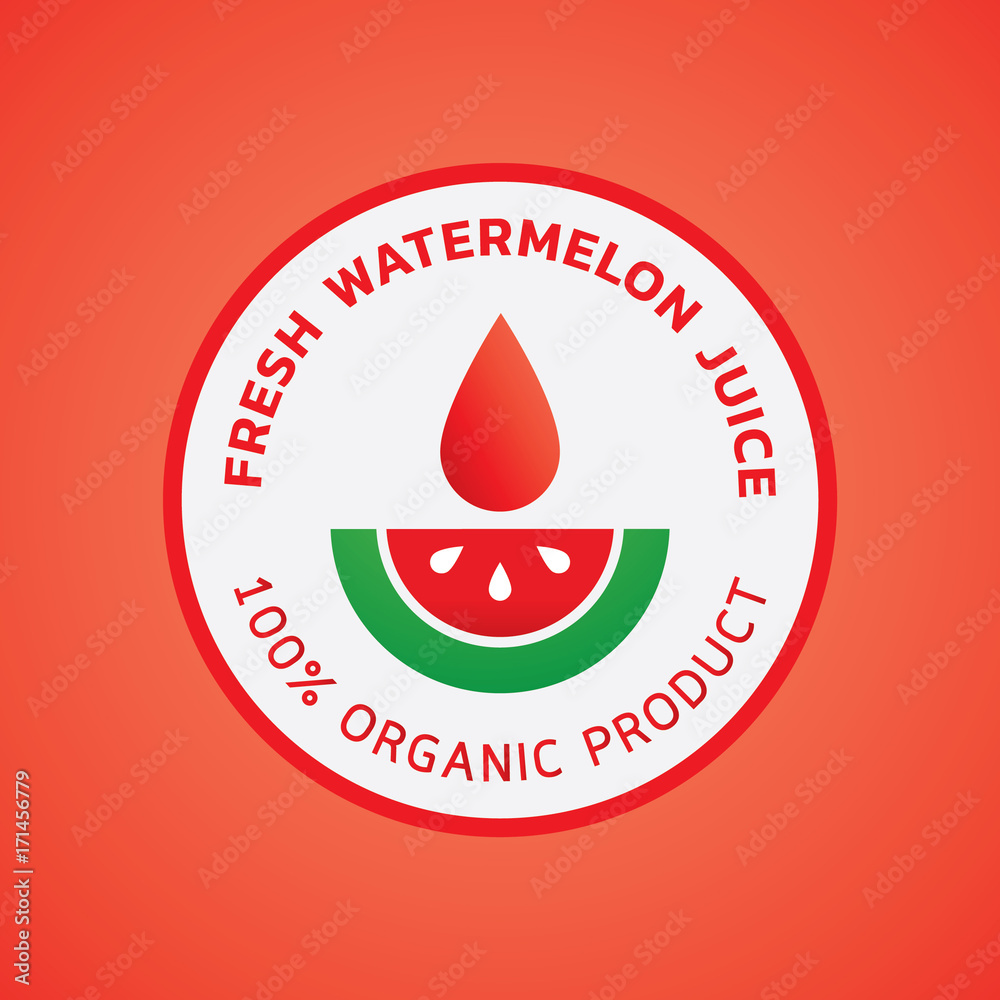 fresh watermelon juice round logo fresh watermelon juice round logo