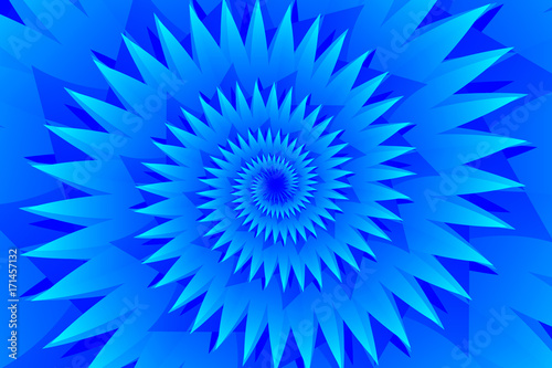 Star blue abstract vector pattern, Concentric star shapes - blue