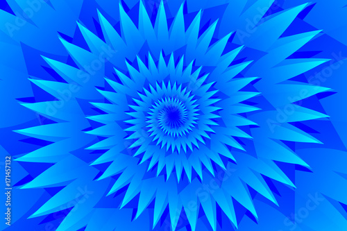 Star blue abstract vector pattern, Concentric star shapes - blue