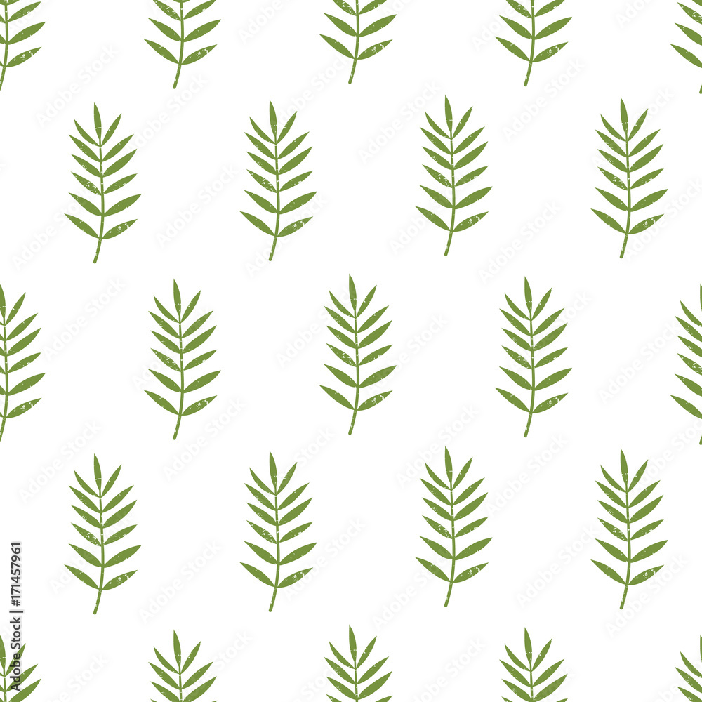 Seamless background with green leaves Seamless background with green leaves
