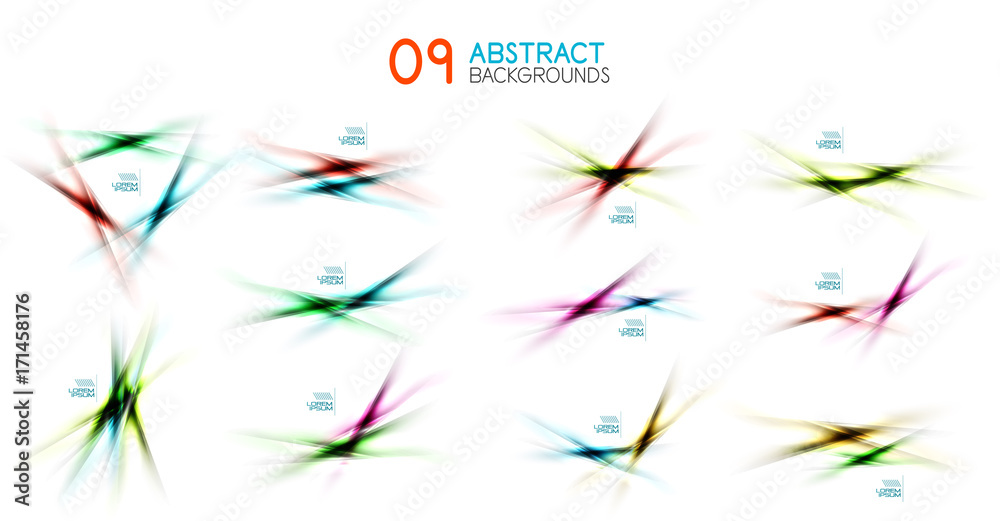 Obraz premium Set of blurred overlapping and crossing lines